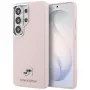Capa MagSafe KARL LAGERFELD Saffiano KC Metal Logo para Samsung Galaxy S26 - rosa