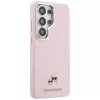 Capa MagSafe KARL LAGERFELD Saffiano KC Metal Logo para Samsung Galaxy S26 - rosa