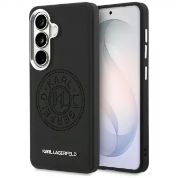 Capa MagSafe Karl Lagerfeld Perforated KL para Samsung Galaxy S26 preta