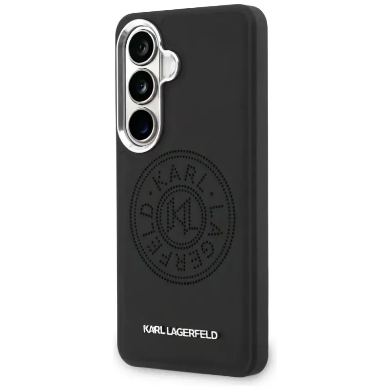 Capa MagSafe Karl Lagerfeld Perforated KL para Samsung Galaxy S26 preta