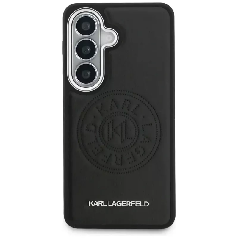 Capa MagSafe Karl Lagerfeld Perforated KL para Samsung Galaxy S26 preta