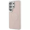 Capa MagSafe Karl Lagerfeld Embossed Ring RSG Logo para Samsung Galaxy S26 Ultra - rosa
