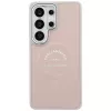Capa MagSafe Karl Lagerfeld Embossed Ring RSG Logo para Samsung Galaxy S26 Ultra - rosa