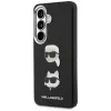Capa em metal Karl Lagerfeld Saffiano Double Heads para Samsung Galaxy S26+ preta