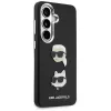 Capa em metal Karl Lagerfeld Saffiano Double Heads para Samsung Galaxy S26+ preta