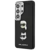 Capa em metal Karl Lagerfeld Saffiano Double Heads para Samsung Galaxy S26 Ultra preta