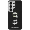 Capa em metal Karl Lagerfeld Saffiano Double Heads para Samsung Galaxy S26 Ultra preta