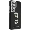 Capa em metal Karl Lagerfeld Saffiano Double Heads para Samsung Galaxy S26 Ultra preta