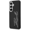 Capa KARL LAGERFELD Grained Signature Metal Resin Logo para Samsung Galaxy S26, preta