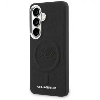 Capa MagSafe KARL LAGERFELD Embossed Ring Initials para Samsung Galaxy S26, preta