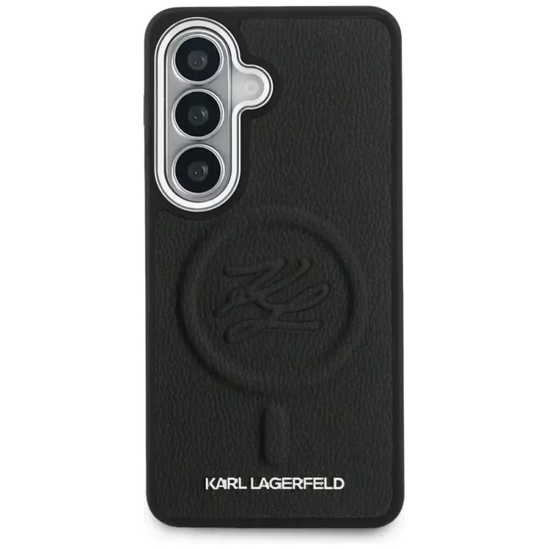 Capa MagSafe KARL LAGERFELD Embossed Ring Initials para Samsung Galaxy S26, preta