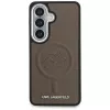 Capa MagSafe Karl Lagerfeld Embossed Ring Initials para Samsung Galaxy S26, castanha