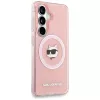 Capa MagSafe KARL LAGERFELD IML Repeated Choupette para Samsung Galaxy S26, rosa