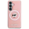 Capa MagSafe Karl Lagerfeld IML Repeated Choupette para Samsung Galaxy S26+ rosa