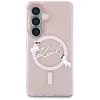 Capa MagSafe Karl Lagerfeld IML KC Script para Samsung Galaxy S26, rosa