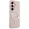 Capa MagSafe Karl Lagerfeld IML KC Script para Samsung Galaxy S26, rosa