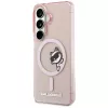 Capa MagSafe Karl Lagerfeld IML Peekaboo Choupette para Samsung Galaxy S26 - rosa
