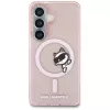 Capa MagSafe Karl Lagerfeld IML Peekaboo Choupette para Samsung Galaxy S26 - rosa