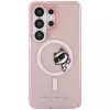 Capa MagSafe KARL LAGERFELD IML Peekaboo Choupette para Samsung Galaxy S26 Ultra, rosa