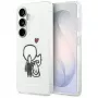 Capa MagSafe KARL LAGERFELD IML Karl & Choupette para Samsung Galaxy S26, transparente
