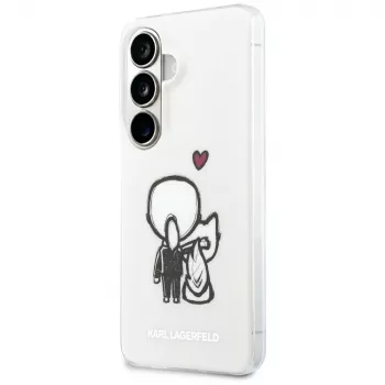 Capa MagSafe KARL LAGERFELD IML Karl & Choupette para Samsung Galaxy S26, transparente