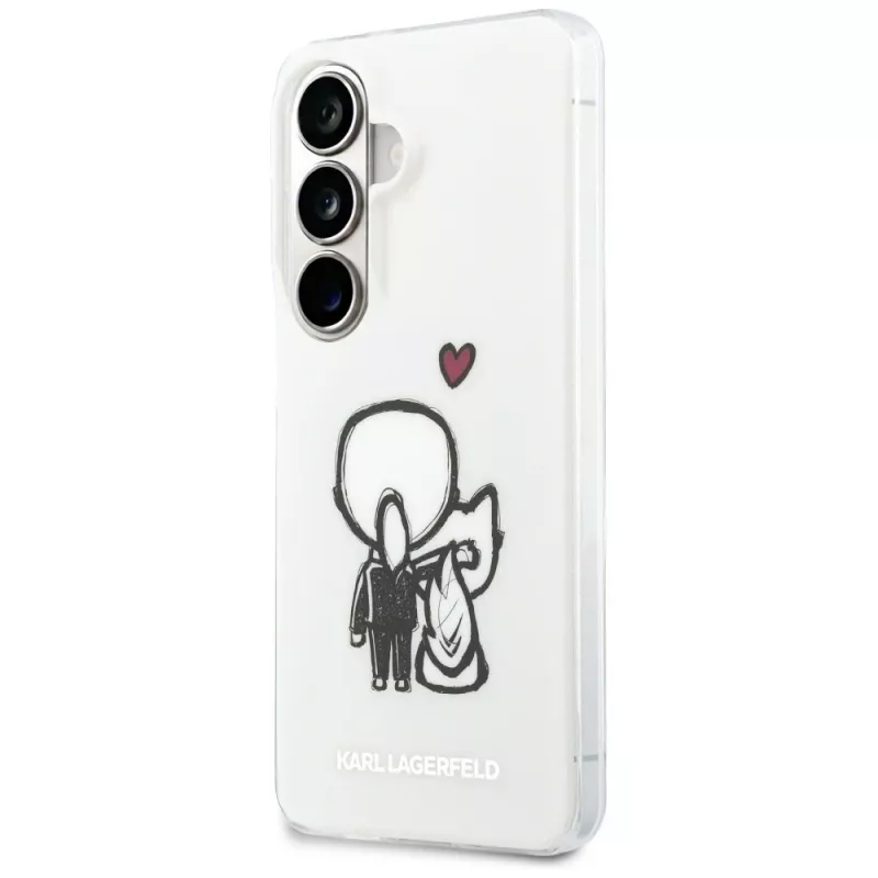 Capa MagSafe KARL LAGERFELD IML Karl & Choupette para Samsung Galaxy S26, transparente