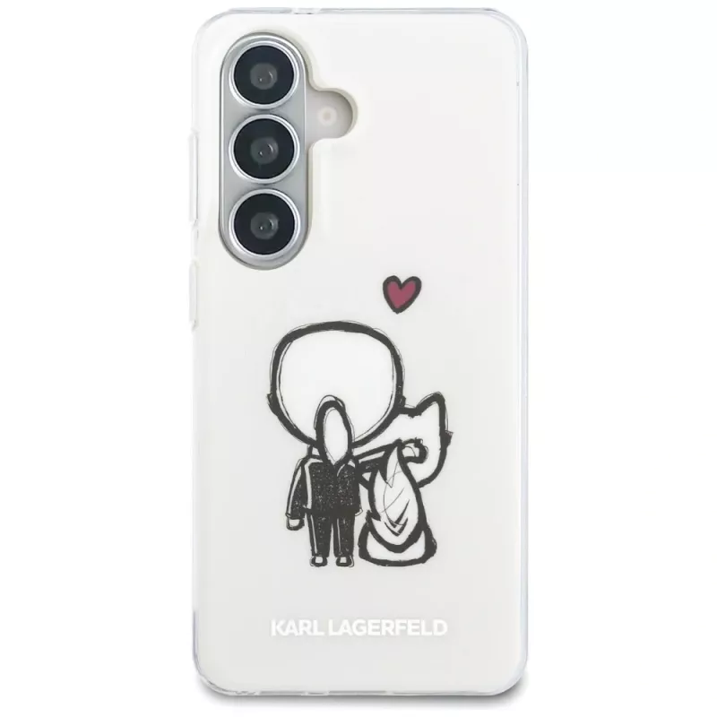 Capa MagSafe KARL LAGERFELD IML Karl & Choupette para Samsung Galaxy S26, transparente