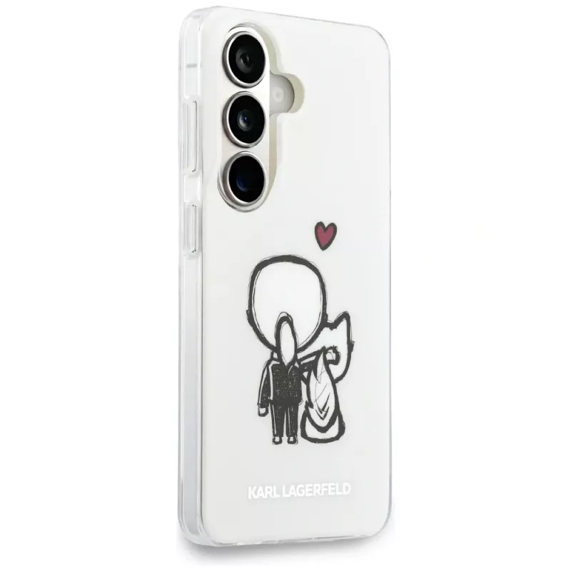 Capa MagSafe KARL LAGERFELD IML Karl & Choupette para Samsung Galaxy S26, transparente