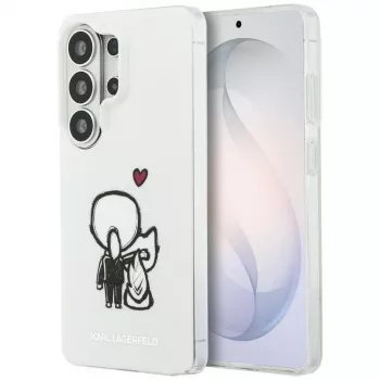 Capa traseira MagSafe KARL LAGERFELD IML Karl & Choupette para Samsung Galaxy S26 Ultra, transparente