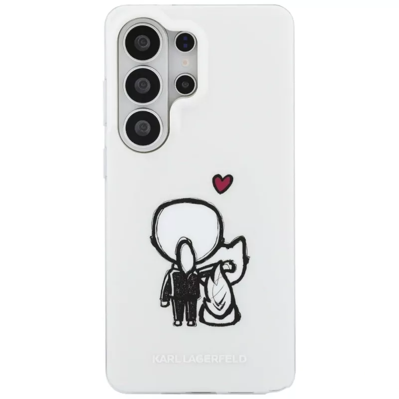 Capa traseira MagSafe KARL LAGERFELD IML Karl & Choupette para Samsung Galaxy S26 Ultra, transparente
