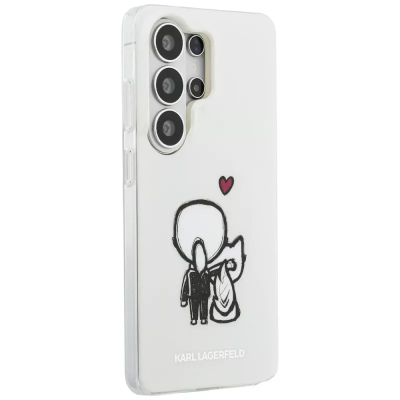 Capa traseira MagSafe KARL LAGERFELD IML Karl & Choupette para Samsung Galaxy S26 Ultra, transparente