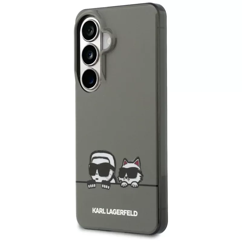 Capa MagSafe KARL LAGERFELD IML Peekaboo Karl & Choupette para Samsung Galaxy S26, preta