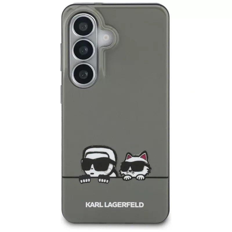 Capa MagSafe KARL LAGERFELD IML Peekaboo Karl & Choupette para Samsung Galaxy S26, preta