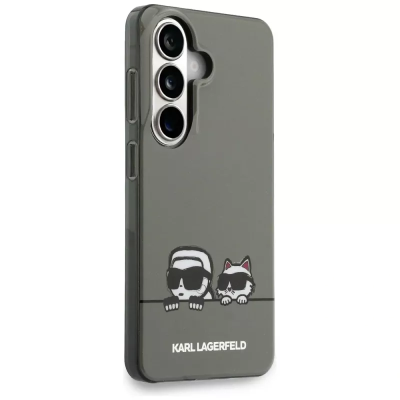 Capa MagSafe KARL LAGERFELD IML Peekaboo Karl & Choupette para Samsung Galaxy S26, preta