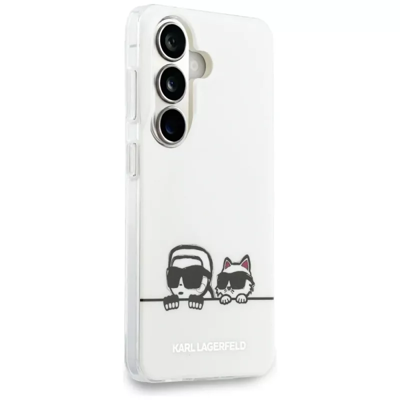Capa MagSafe KARL LAGERFELD IML Peekaboo Karl & Choupette para Samsung Galaxy S26+ transparente