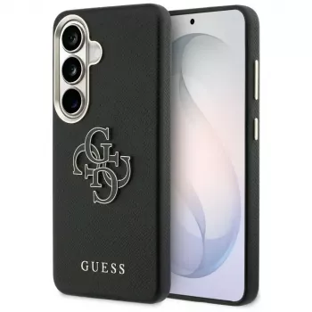 Capa Guess Grained Big 4G Metal Logo para Samsung Galaxy S26+ preta