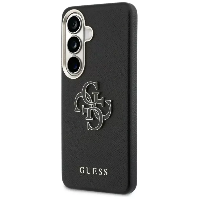 Capa Guess Grained Big 4G Metal Logo para Samsung Galaxy S26+ preta
