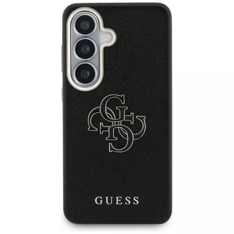 Capa Guess Grained Big 4G Metal Logo para Samsung Galaxy S26+ preta