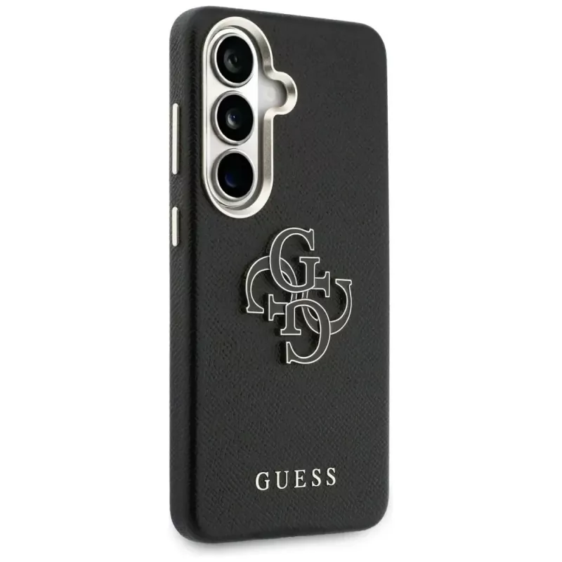 Capa Guess Grained Big 4G Metal Logo para Samsung Galaxy S26+ preta