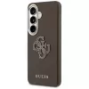 Capa Guess Grained Big 4G Metal Logo para Samsung Galaxy S26+ castanha