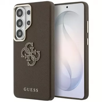 Capa Guess Grained Big 4G Metal Logo para Samsung Galaxy S26 Ultra - castanha