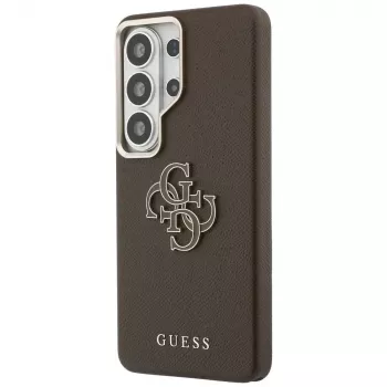 Capa Guess Grained Big 4G Metal Logo para Samsung Galaxy S26 Ultra - castanha