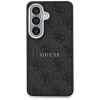 Capa MagSafe Guess 4G Embossed Ring para Samsung Galaxy S26 (preta)