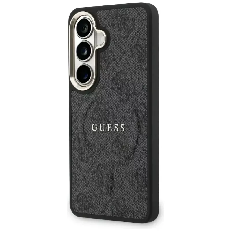 Guess 4G Embossed Ring MagSafe Capa para Samsung Galaxy S26+ (preto)