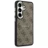 Guess 4G Embossed Ring MagSafe Capa para Samsung Galaxy S26 (castanho)