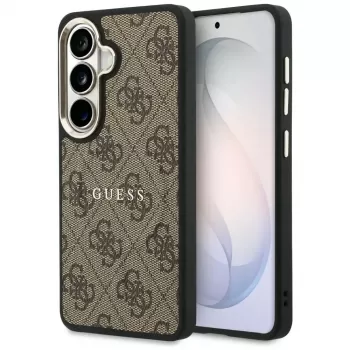 Guess 4G Embossed Ring MagSafe Capa para Samsung Galaxy S26+ (castanho)