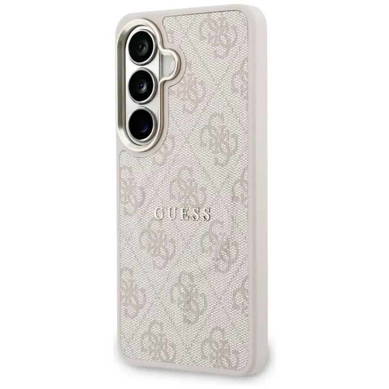 Guess 4G Embossed Ring MagSafe Capa para Samsung Galaxy S26 (rosa)