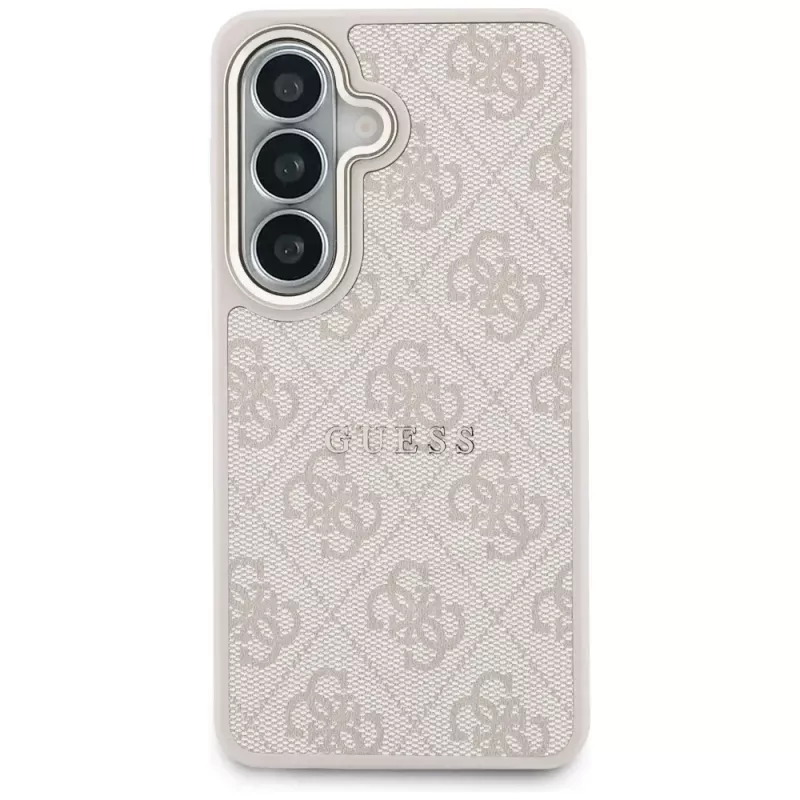 Guess 4G Embossed Ring MagSafe Capa para Samsung Galaxy S26 (rosa)