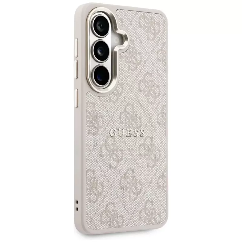 Guess 4G Embossed Ring MagSafe Capa para Samsung Galaxy S26 (rosa)