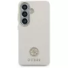 Guess Rhinestone Round Logo MagSafe Capa para Samsung Galaxy S26 bege